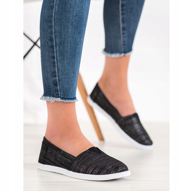 Comer Slipons confortables le noir gris 1 Comer Slipons confortables le noir gris 1