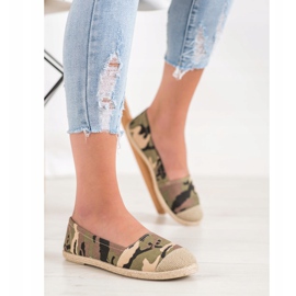 Espadrilles à la mode Moro brun vert 3