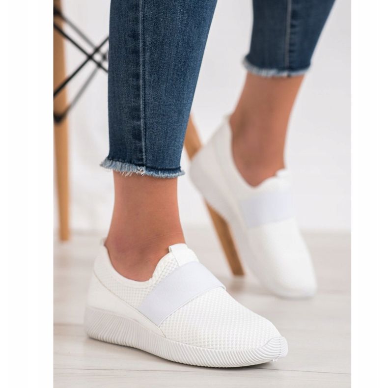 Chaussures de sport à enfiler blanc 1