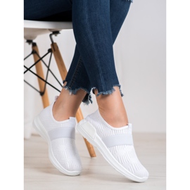 SHELOVET Chaussures de sport à enfiler blanc 2