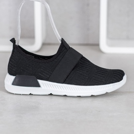 SHELOVET Chaussures de sport à enfiler le noir 2