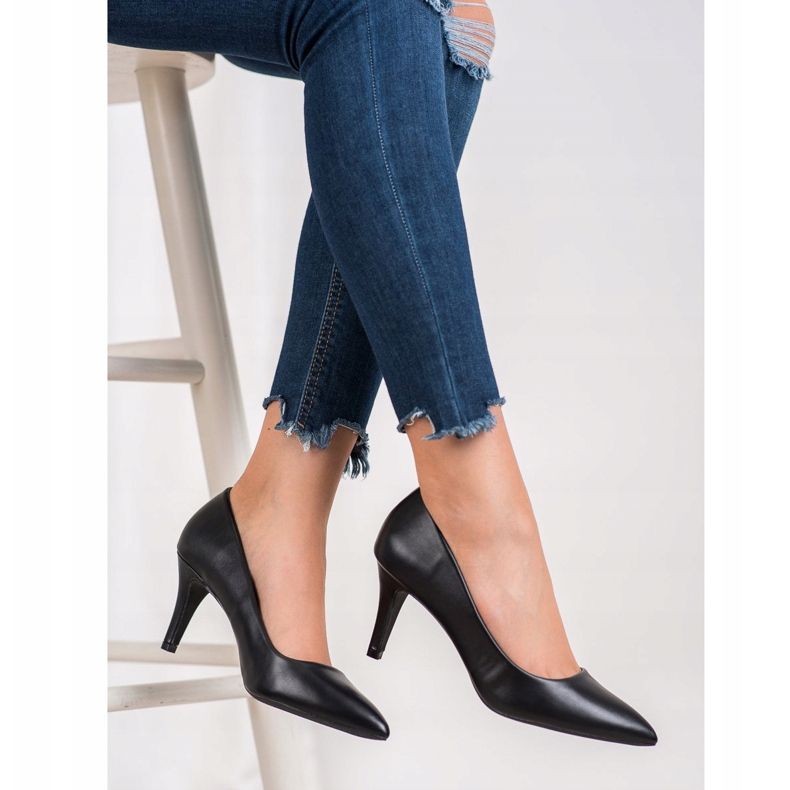 Gogo Escarpins avec cuir écologique noir 1