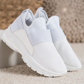 SHELOVET Baskets de sport à enfiler blanc 1