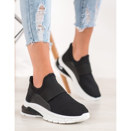 SHELOVET Baskets de sport à enfiler noir 2
