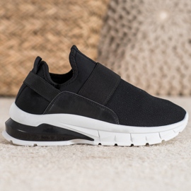 SHELOVET Baskets de sport à enfiler noir 1