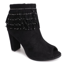 Bottes ouvertes sur poteau F832 Noir 1