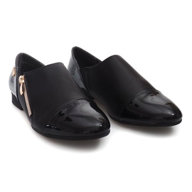 Chaussures Classiques Avec Fermeture Éclair 2060B Noir le noir 4