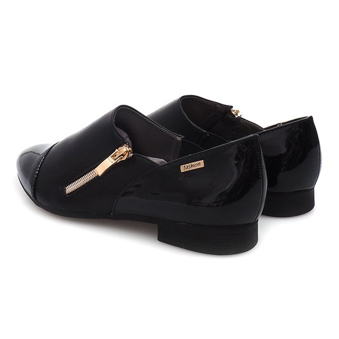 Chaussures Classiques Avec Fermeture Éclair 2060B Noir 1