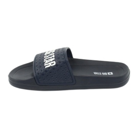 Big Star Les tongs de mousse garçons pour la plage bleu marine GG374802 blanc 1