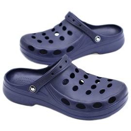 Flameshoes Chaussons Homme Sandales Bleu Marine Crocs 2