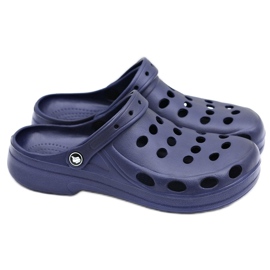 Flameshoes Chaussons Homme Sandales Bleu Marine Crocs 1