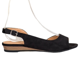 Chaussures confortables en daim VINCEZA le noir 4