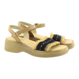 Eldam Sandales pour filles sur la plateforme brun le noir 4