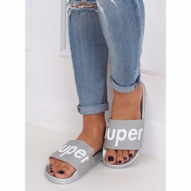 Chaussons femme gris et argent CK110 Silver 1