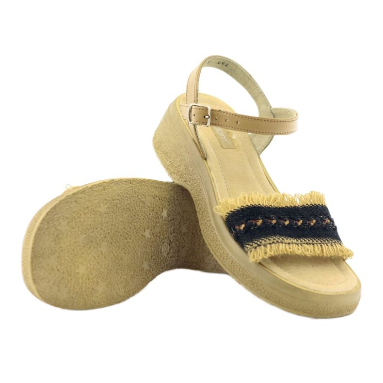 Eldam Sandales pour filles sur la plateforme brun le noir 3