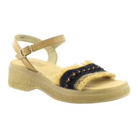 Eldam Sandales pour filles sur la plateforme brun noir 1