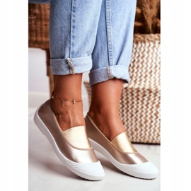 LU BOO Baskets Slip On Slip-on Doré Baskets Justy d'or 4