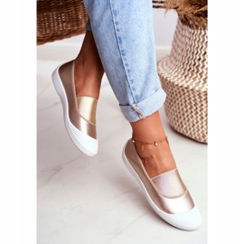 LU BOO Baskets Slip On Slip-on Doré Baskets Justy d'or 3