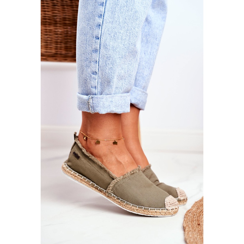 Espadrilles Femme Semelle Tressée Kaki Big Star DD274760 vert 2