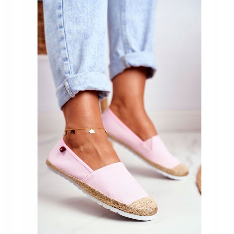 Espadrilles Femme, Semelle Tressée Rose Big Star DD274728 1