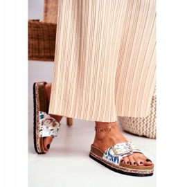 Pantoufles Femme Big Star Motif Métallique DD274127 blanche 2