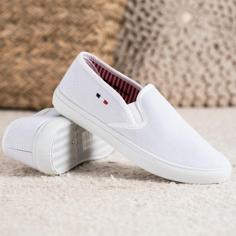 SHELOVET Baskets en textile blanches 2