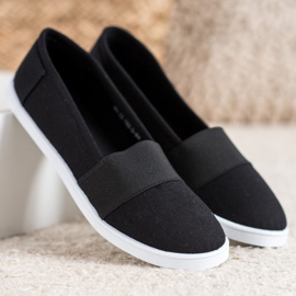 SHELOVET Baskets à enfiler noir 1