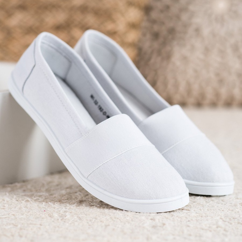 SHELOVET Baskets à enfiler blanc 1