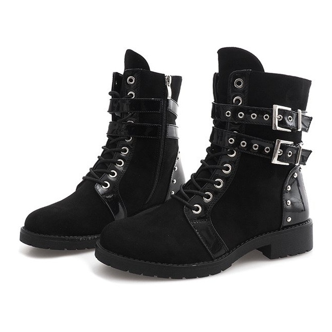 Bottes En Daim Ouvriers A-52 Noir le noir 1