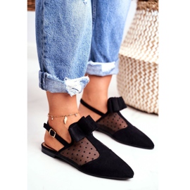 Lu Boo Femmes Ballerina Bows Mule Domino Noir le noir 4