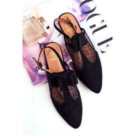 Lu Boo Femmes Ballerina Bows Mule Domino Noir le noir 5