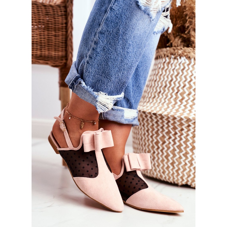 Lu Boo Ballerina Bows Mule Femme Rose Domino 2