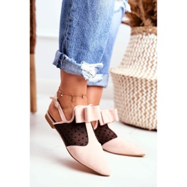 Lu Boo Ballerina Bows Mule Femme Rose Domino 1