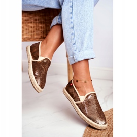 Espadrilles Femme Big Star Iridescent Sequins Or DD274A161 d'or 3