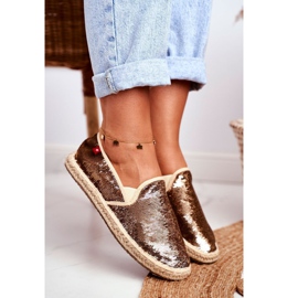 Espadrilles Femme Big Star Iridescent Sequins Or DD274A161 d'or 2