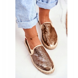 Espadrilles Femme Big Star Iridescent Sequins Or DD274A161 d'or 4