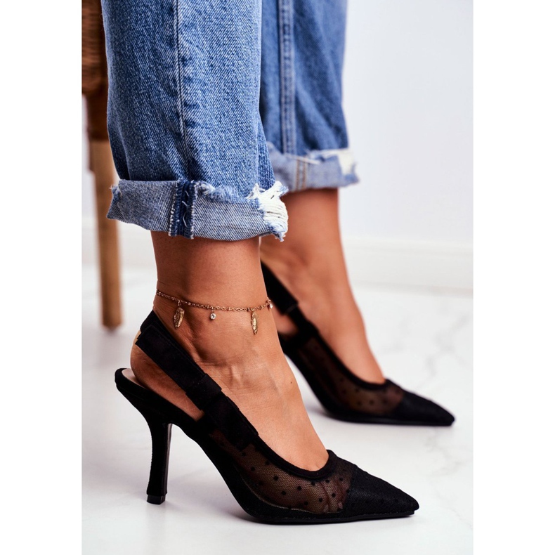 LU BOO Escarpins femme Lolita mesh le noir 1 LU BOO Escarpins femme Lolita mesh le noir 1