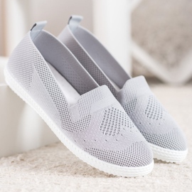 Via Giulia  Baskets grises ajourées 4