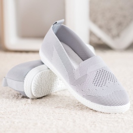 Via Giulia  Baskets grises ajourées 5