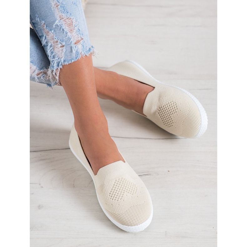 Via Giulia  Baskets ajourées beiges 1