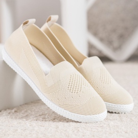 Via Giulia  Baskets ajourées beiges 4