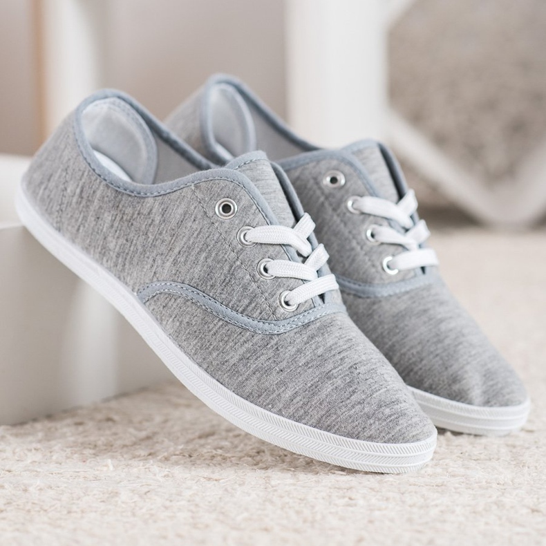 SHELOVET Baskets gris clair 2