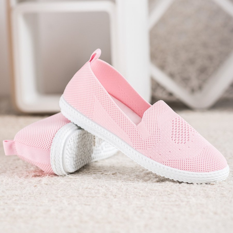 Via Giulia  Baskets roses ajourées 2