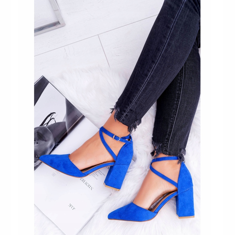 SEA Escarpins pour femmes sur un talon dans le trafic de bleuet Spitz 4