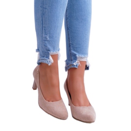 Escarpins pour femmes Sergio Leone en daim beige Orsola 3