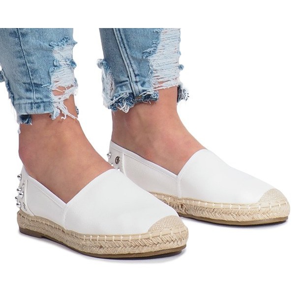 Espadrilles blanches à clous Dolita 1