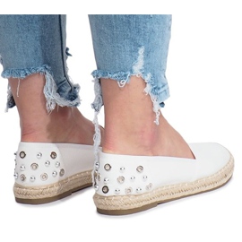 Espadrilles blanches à clous Dolita 4