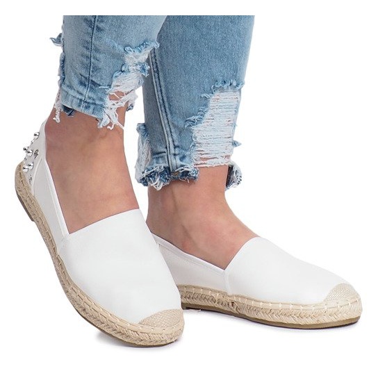 Espadrilles blanches à clous Dolita 2
