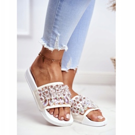 Chaussons Femme Lu Boo Crystals Blanc Bobbi 1