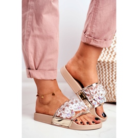 Chaussons Femme Lu Boo Cristaux Beige Bobbi 2 Chaussons Femme Lu Boo Cristaux Beige Bobbi 2